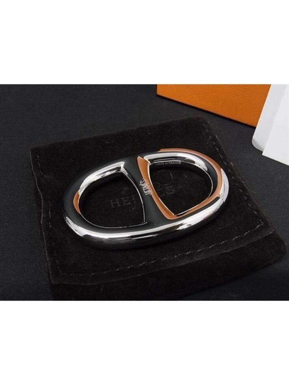 Hermes Chaine D'ancre Scarf Ring Closure Silver